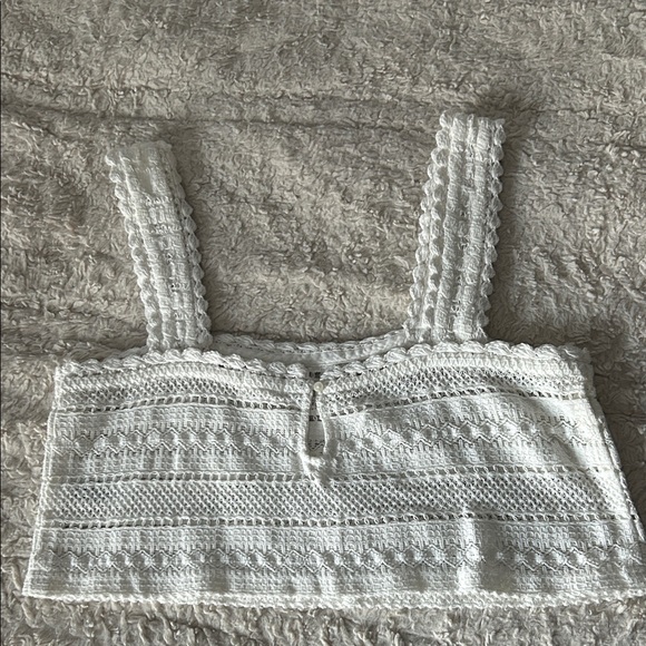 Aerie Ivory Crochet Lace Top - Picture 7 of 9